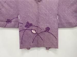 アンティーク　本総絞り　芝草に花模様絵羽織